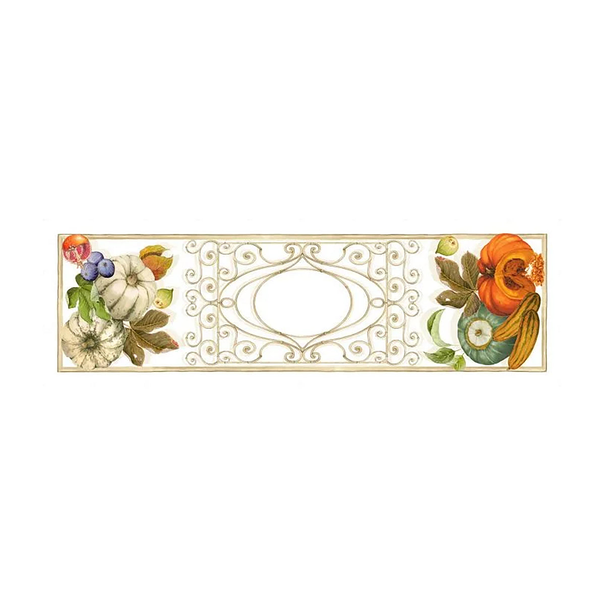 Table Runner in Pure Linen printed Floral Patterned - Cenerentola