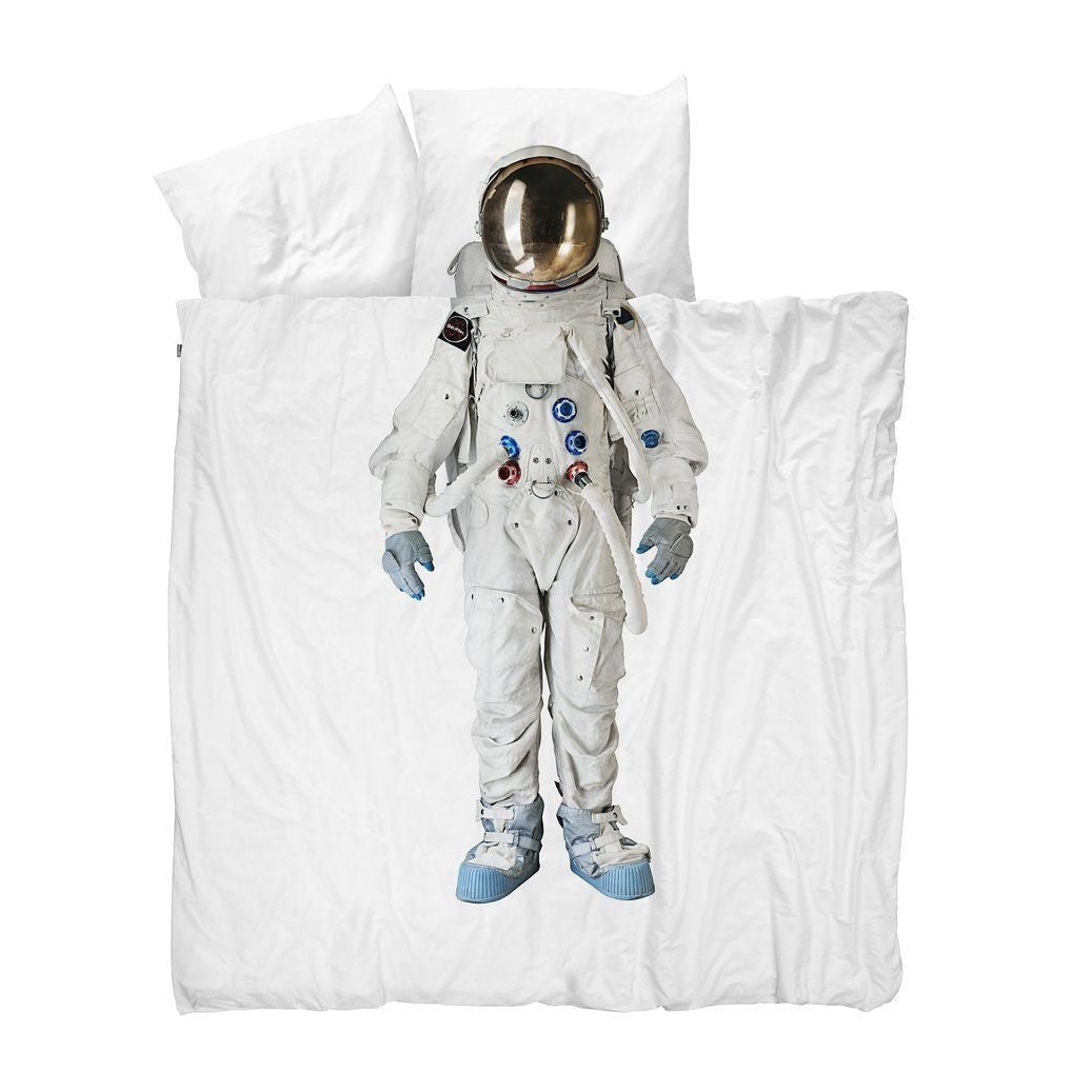 Snurk Parure Copripiumino in Puro Cotone - Astronauta Copripiumino Snurk 1 Piazza e Mezza 200x220 