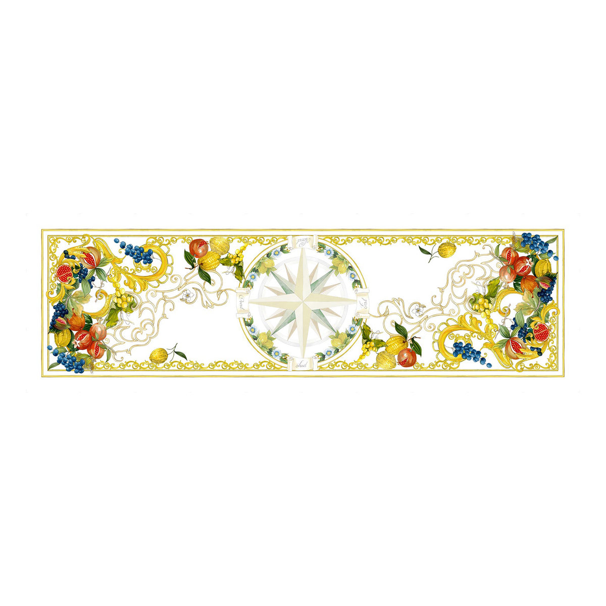 Table Runner in Pure Linen printed Patterned - Borea