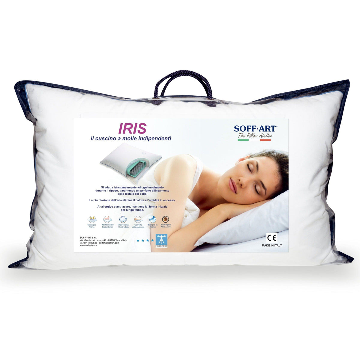 Hypoallergenic Pillow with Springs - Iris Morpheus Spring