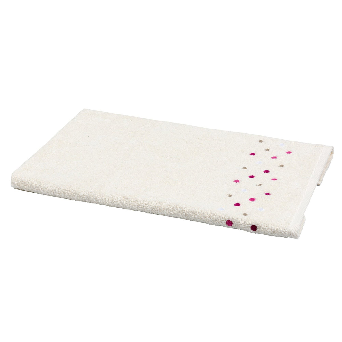 Towels in Terry Cotton with Embroidered Polka Dots - Coriandoli