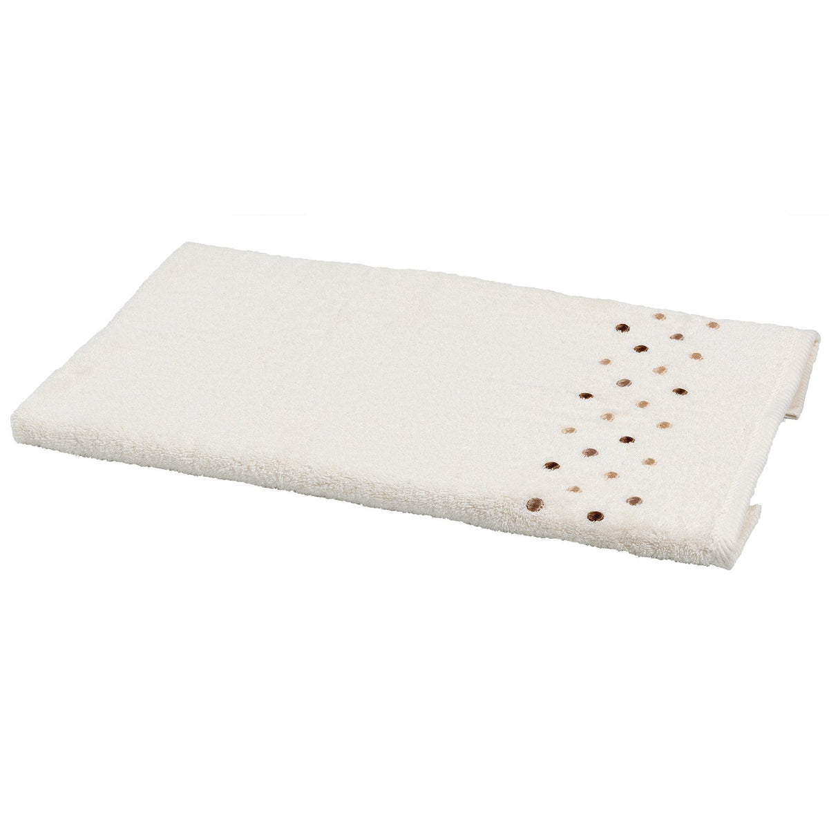 Towels in Terry Cotton with Embroidered Polka Dots - Coriandoli