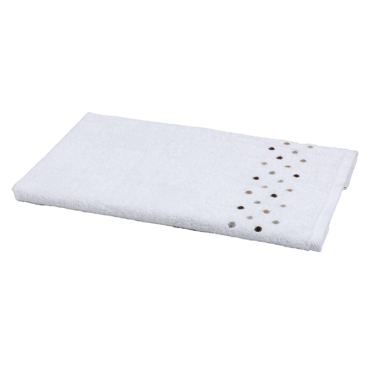 Towels in Terry Cotton with Embroidered Polka Dots - Coriandoli