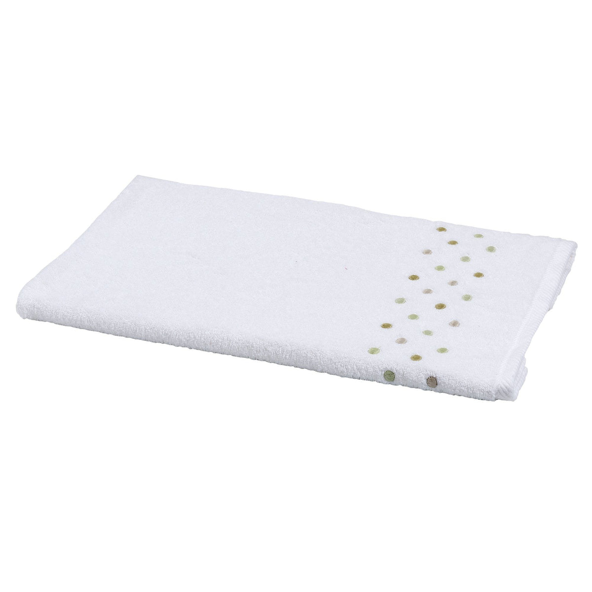 Towels in Terry Cotton with Embroidered Polka Dots - Coriandoli