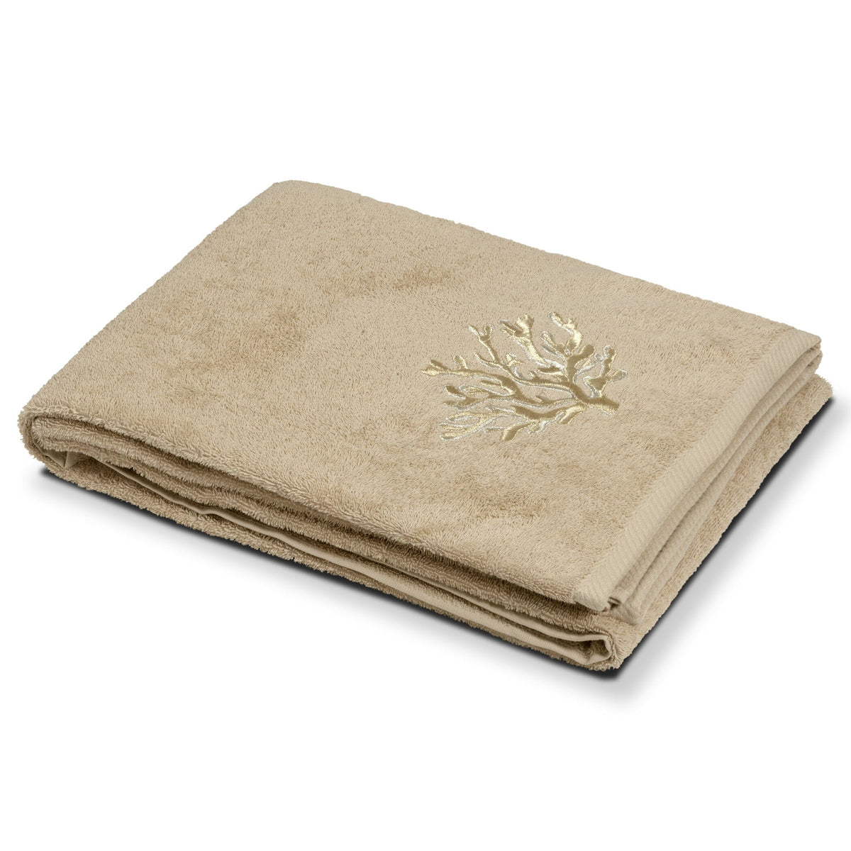 Towels in Terry Cotton with Embroidery - Coralli