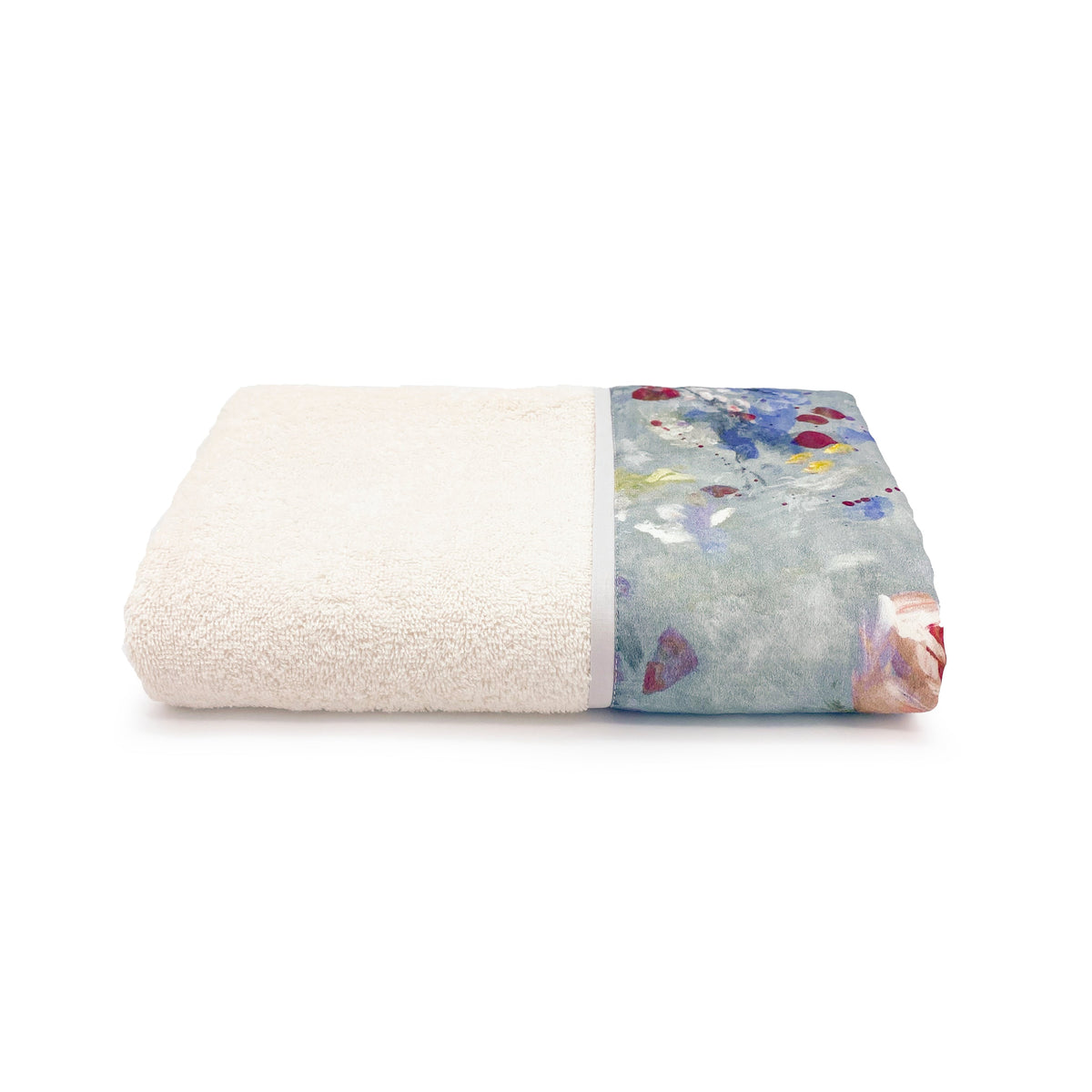 Towels in Terry Cotton with Satin Flounce - Acquerello