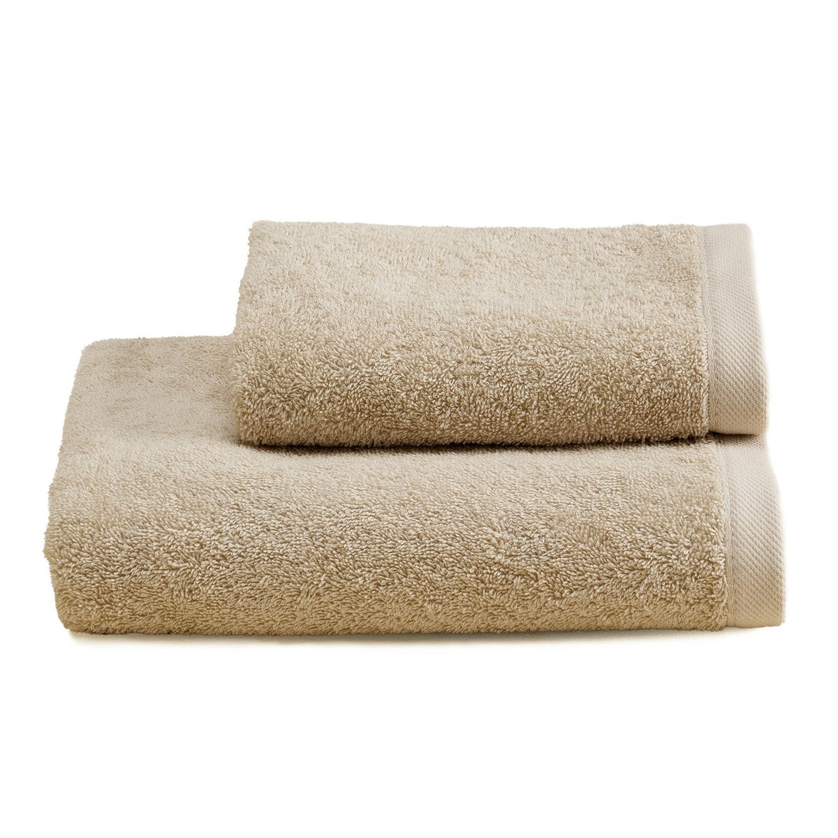 Asciugamani in Spugna di Cotone Tinta Unita - Perla Coppia di spugna Lisola Beige (Beach) 