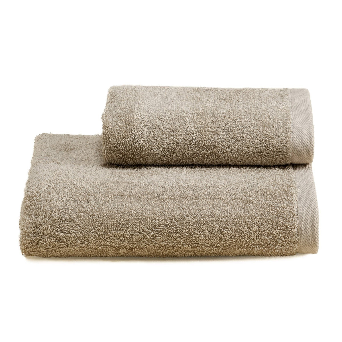 Asciugamani in Spugna di Cotone Tinta Unita - Perla Coppia di spugna Lisola Beige (Prealpi) 