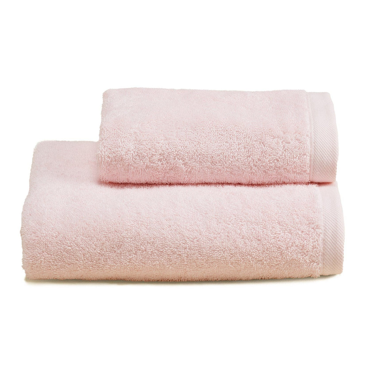 Asciugamani in Spugna di Cotone Tinta Unita - Perla Coppia di spugna Lisola Rosa Chiaro (Baby) 