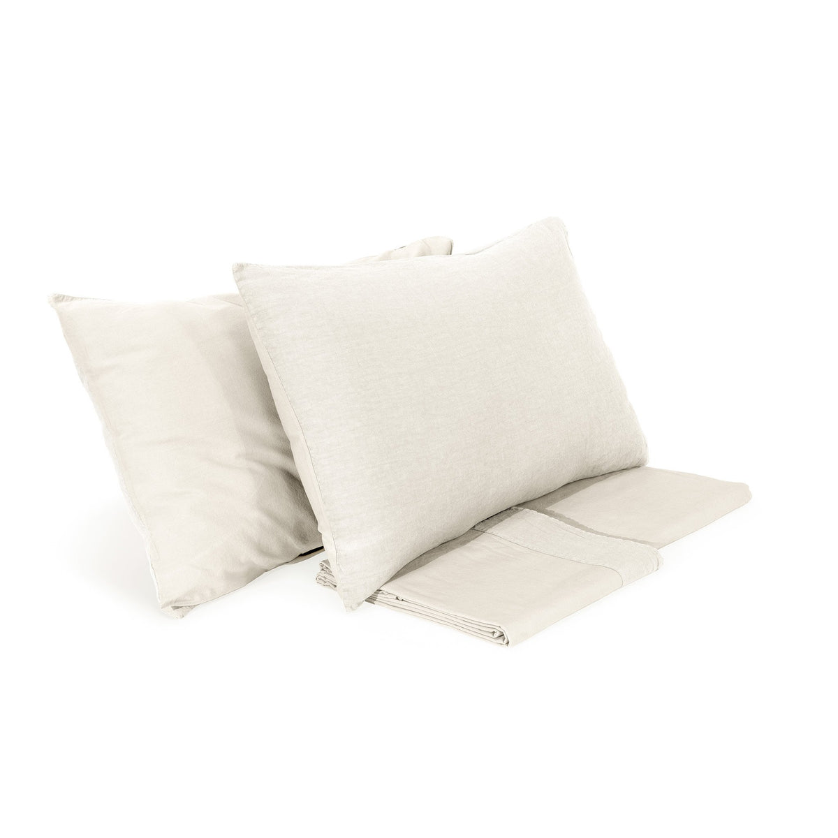 Duvet Cover Set in Stonewashed Cotton and Linen - Loira