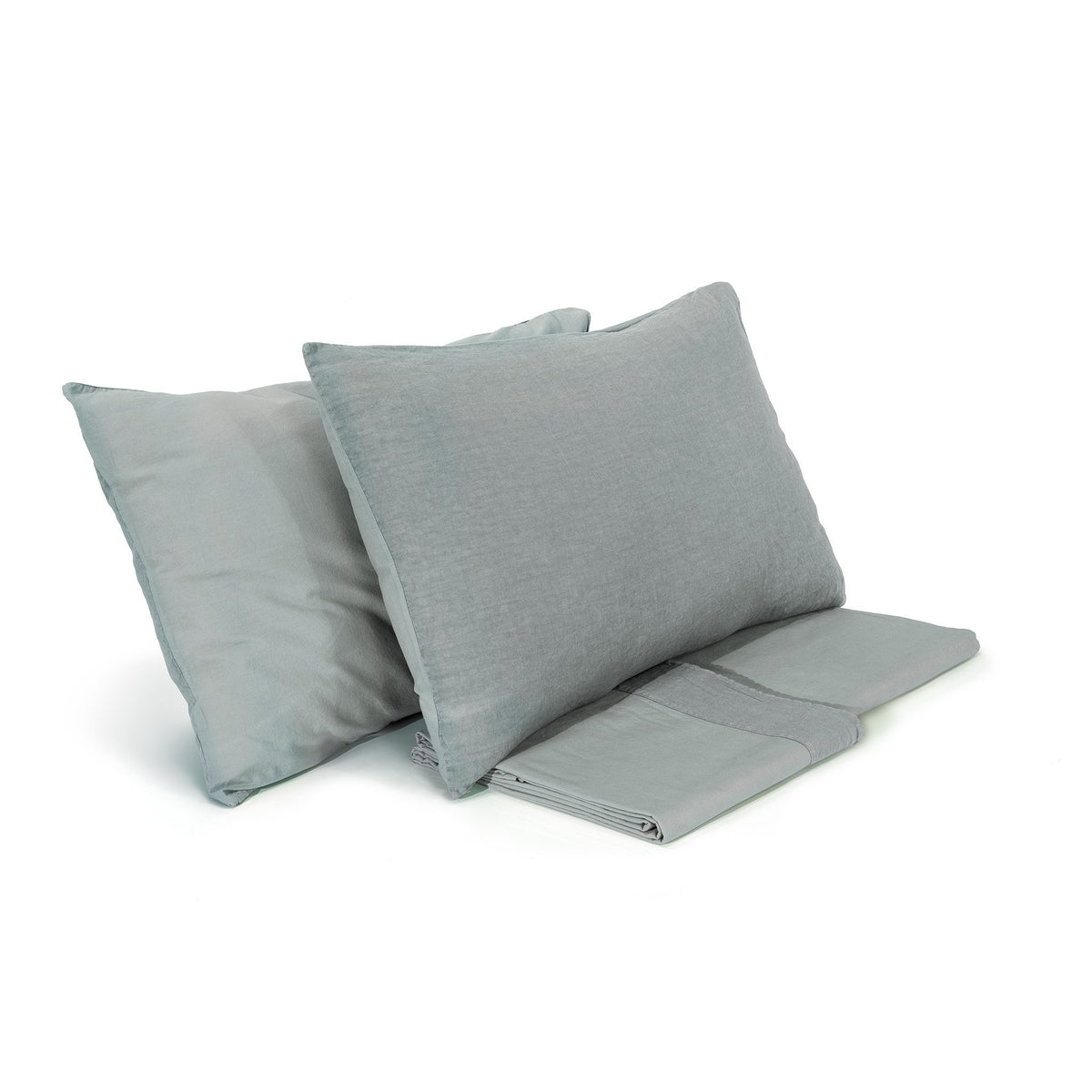 Duvet Cover Set in Stonewashed Cotton and Linen - Loira