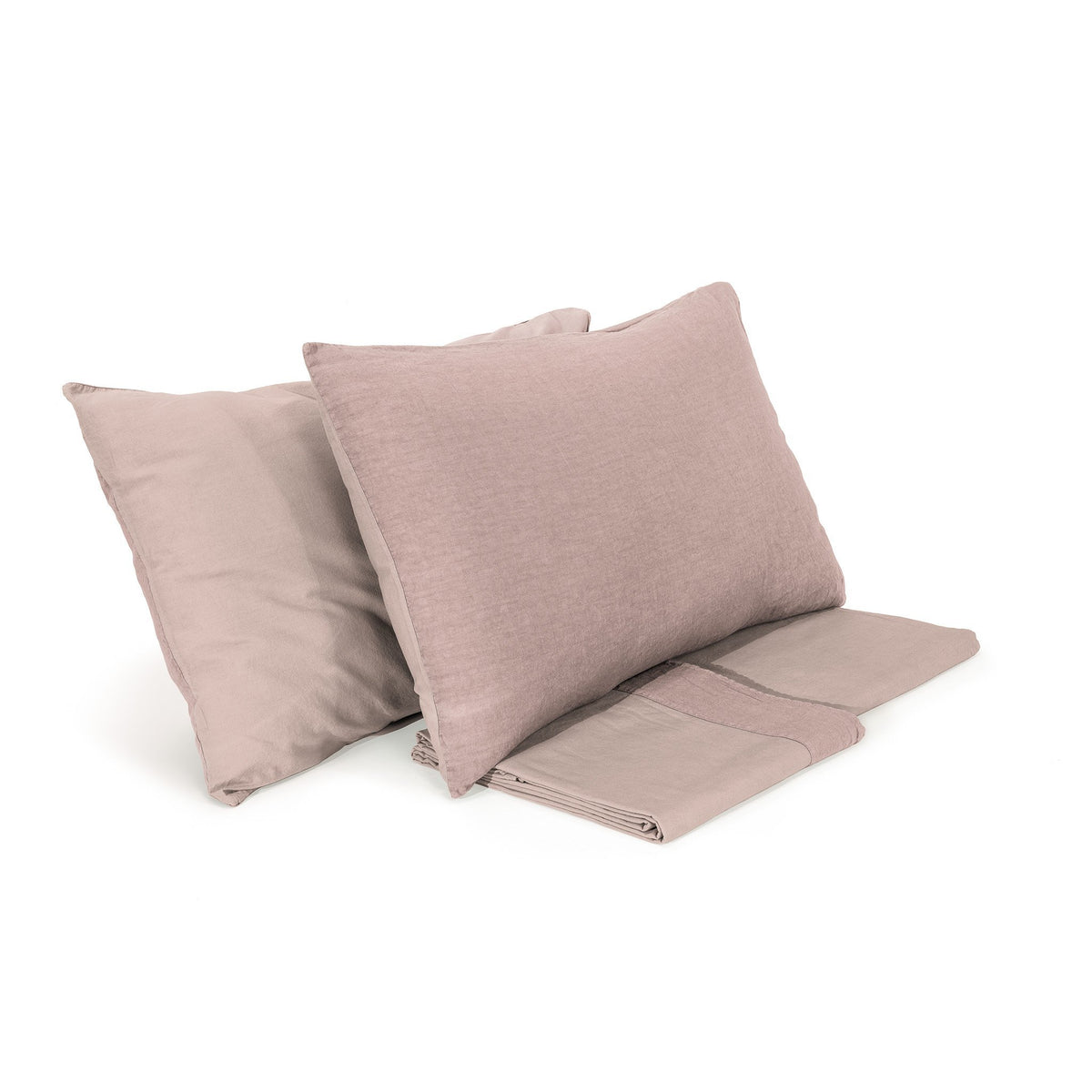 Duvet Cover Set in Stonewashed Cotton and Linen - Loira