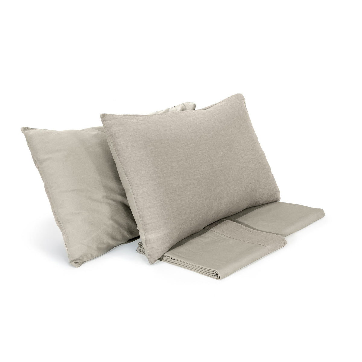 Duvet Cover Set in Stonewashed Cotton and Linen - Loira