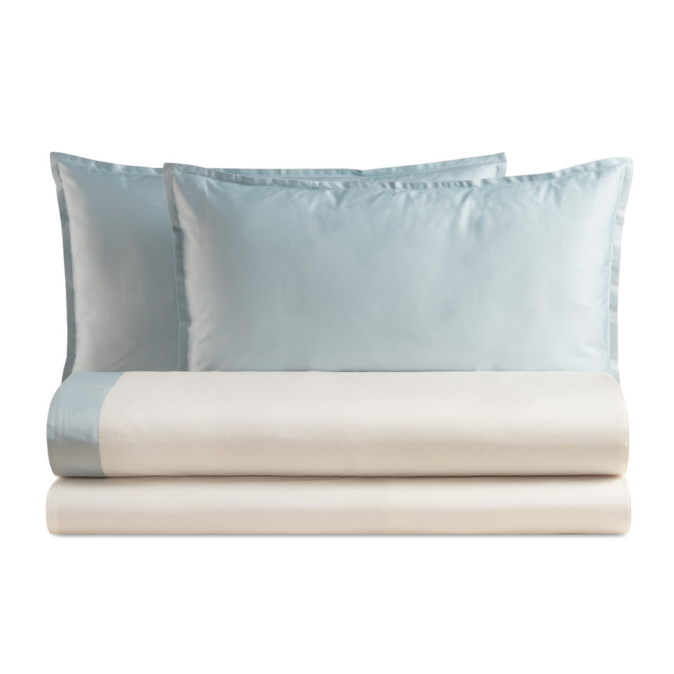 Sheet Set in Percale Cotton with Satin Border - Prestige