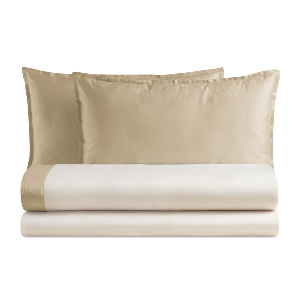 Sheet Set in Percale Cotton with Satin Border - Prestige