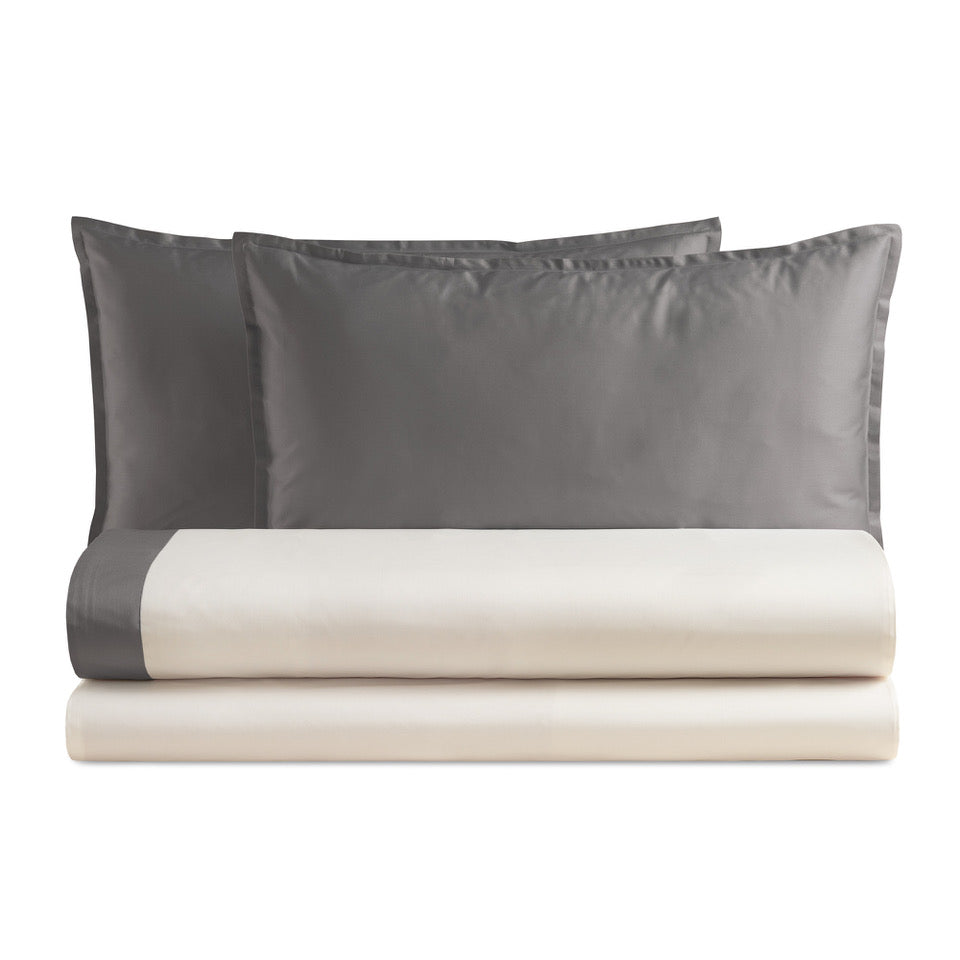 Sheet Set in Percale Cotton with Satin Border - Prestige