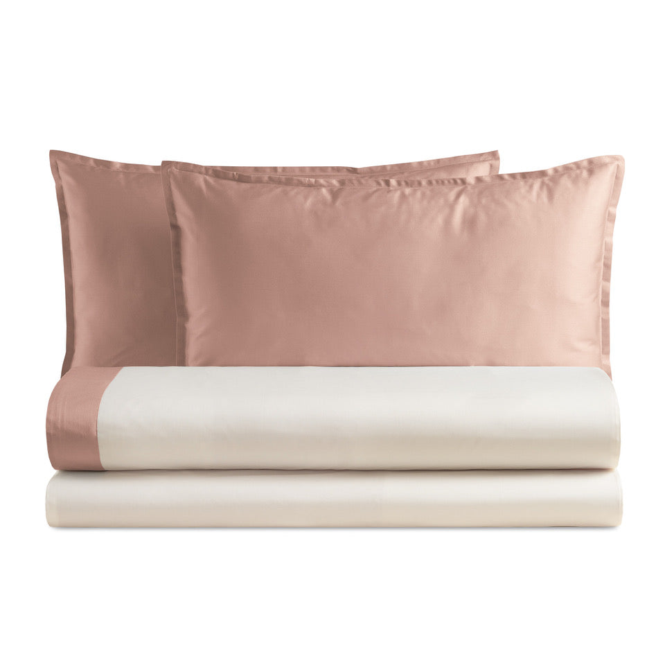 Sheet Set in Percale Cotton with Satin Border - Prestige