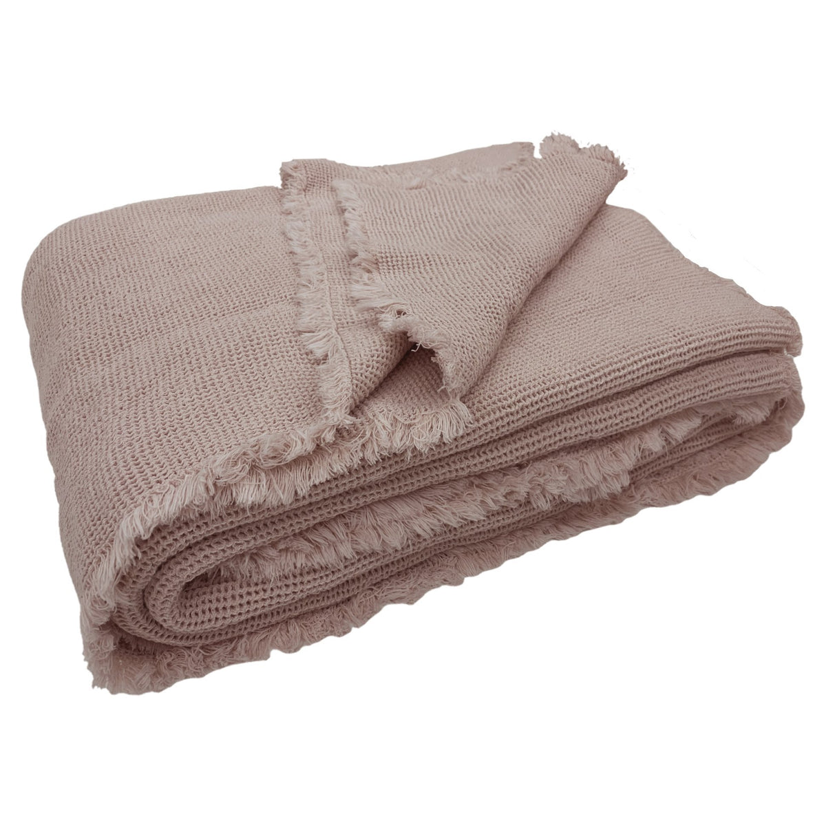Tagesdecke aus Baumwolle mit Wabenmuster, Stonewashed – Canis