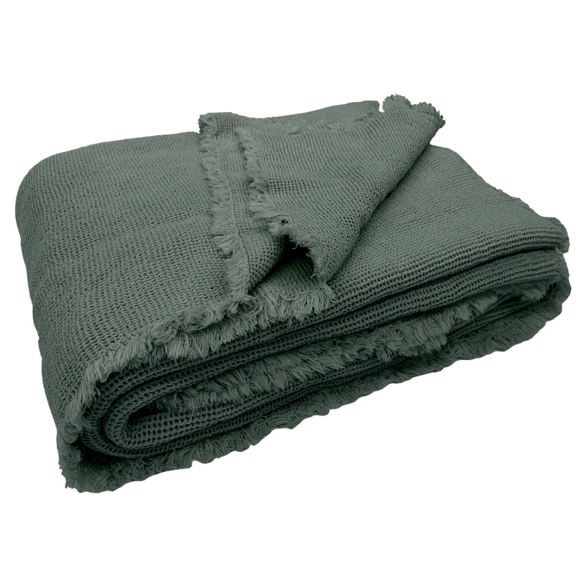 Bedspread in Cotton Honeycomb Stonewashed - Canis