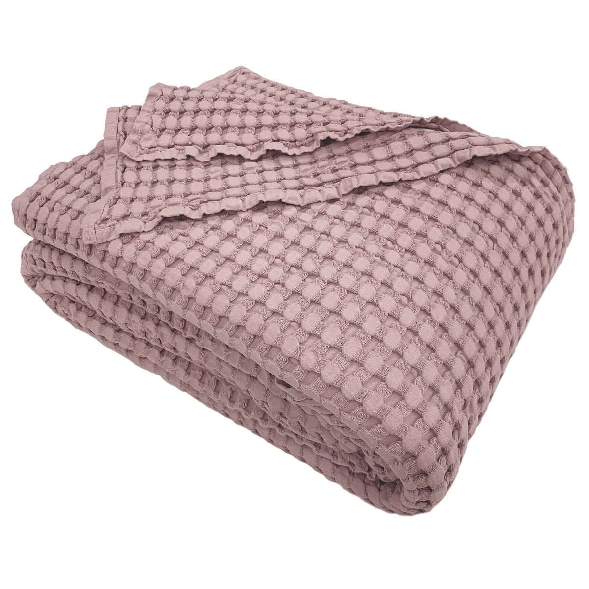 Bedspread in Cotton Honeycomb StoneWashed - Chaltony