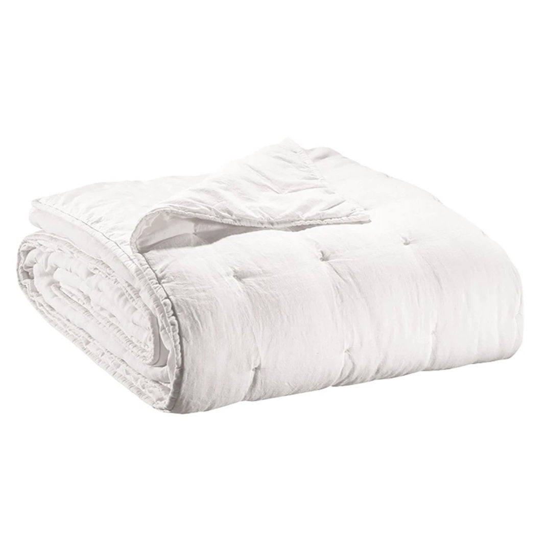 Bedspread Reversible in Pure Linen Solid Color - Zeff