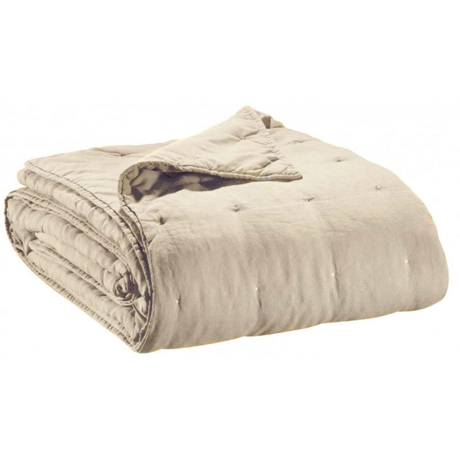 Bedspread Reversible in Pure Linen Solid Color - Zeff