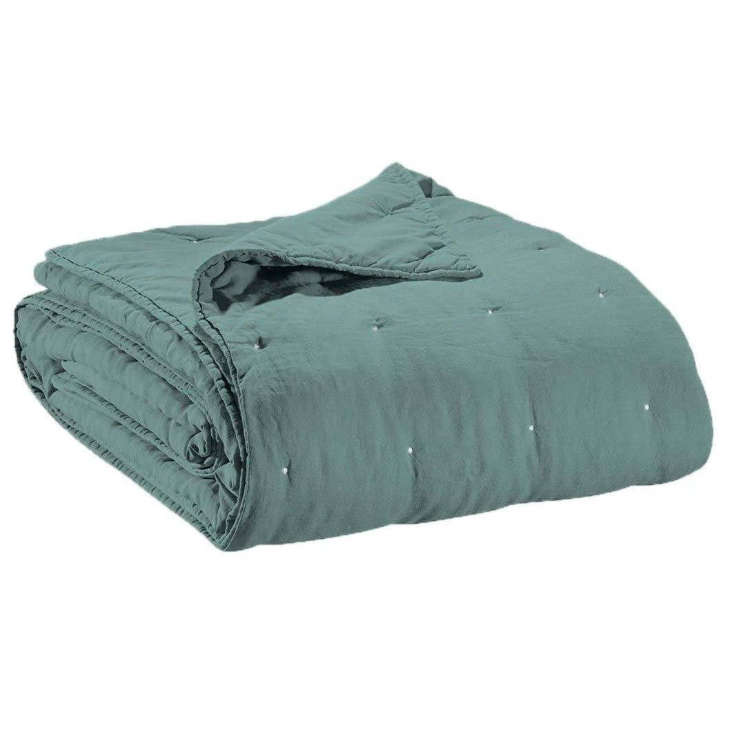 Reversible Bedspread in Pure Linen Solid Color - Zeff