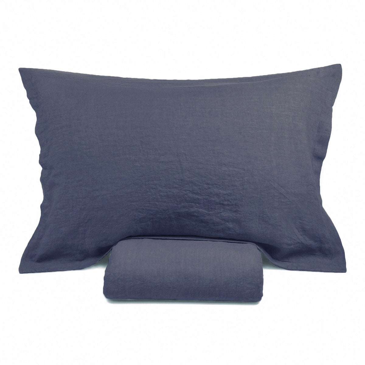 Federa in Puro Lino StoneWashed No Stiro - Luxury federa Lisola Blu Scuro (Lavagna) 