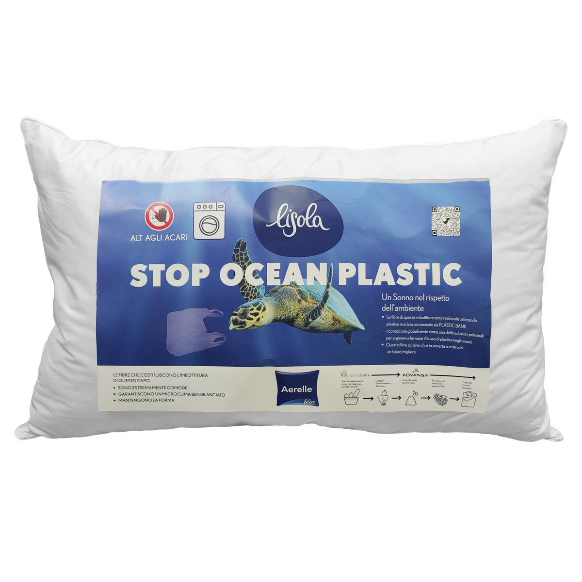 Pillow in recycled fiber - Aerelle Blue