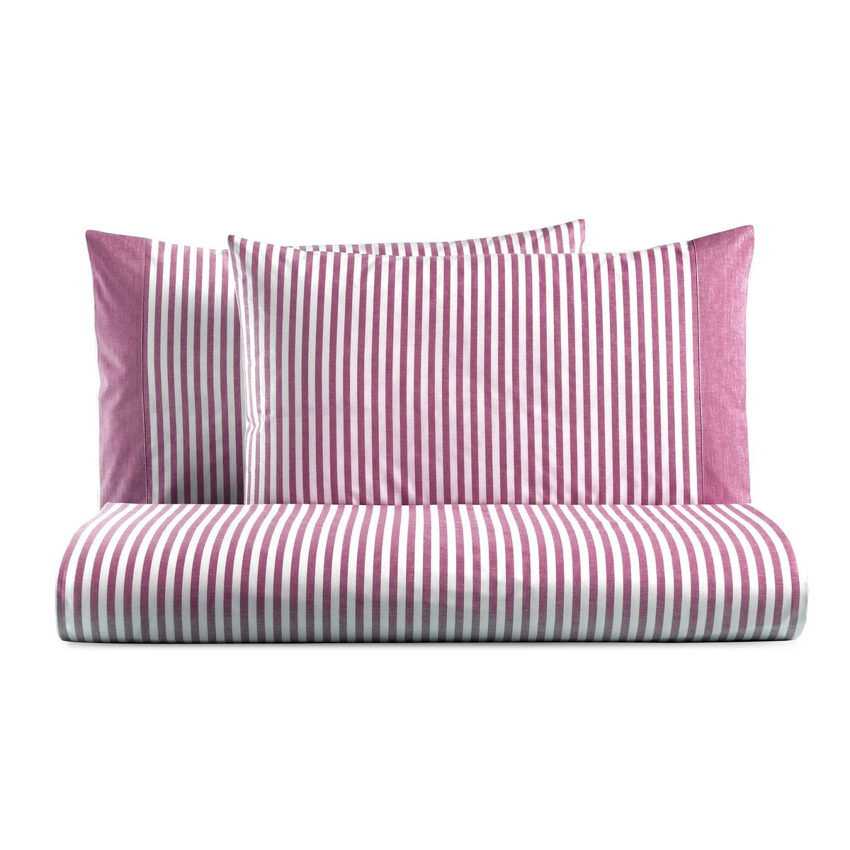 Duvet Cover Set in Pure Yarn-Dyed Striped Cotton - Tif