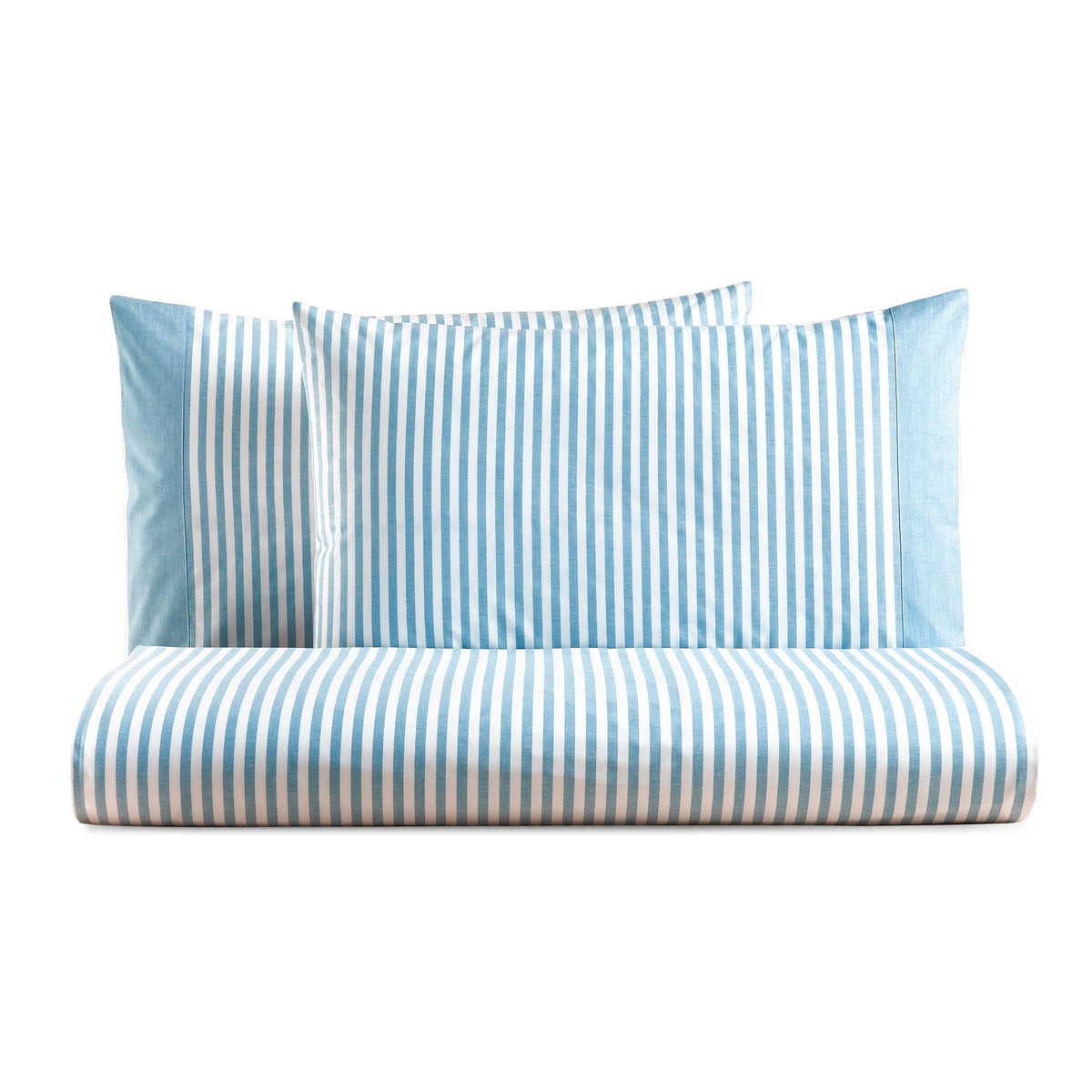 Duvet Cover Set in Pure Yarn-Dyed Striped Cotton - Tif