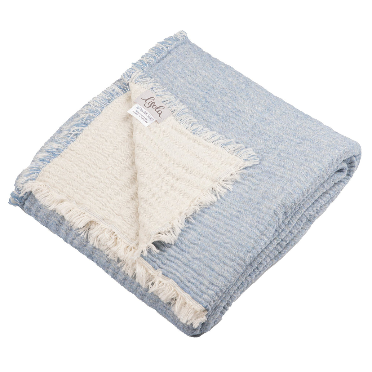 Plaid Reversible in StoneWashed Cotton - Amaryllis