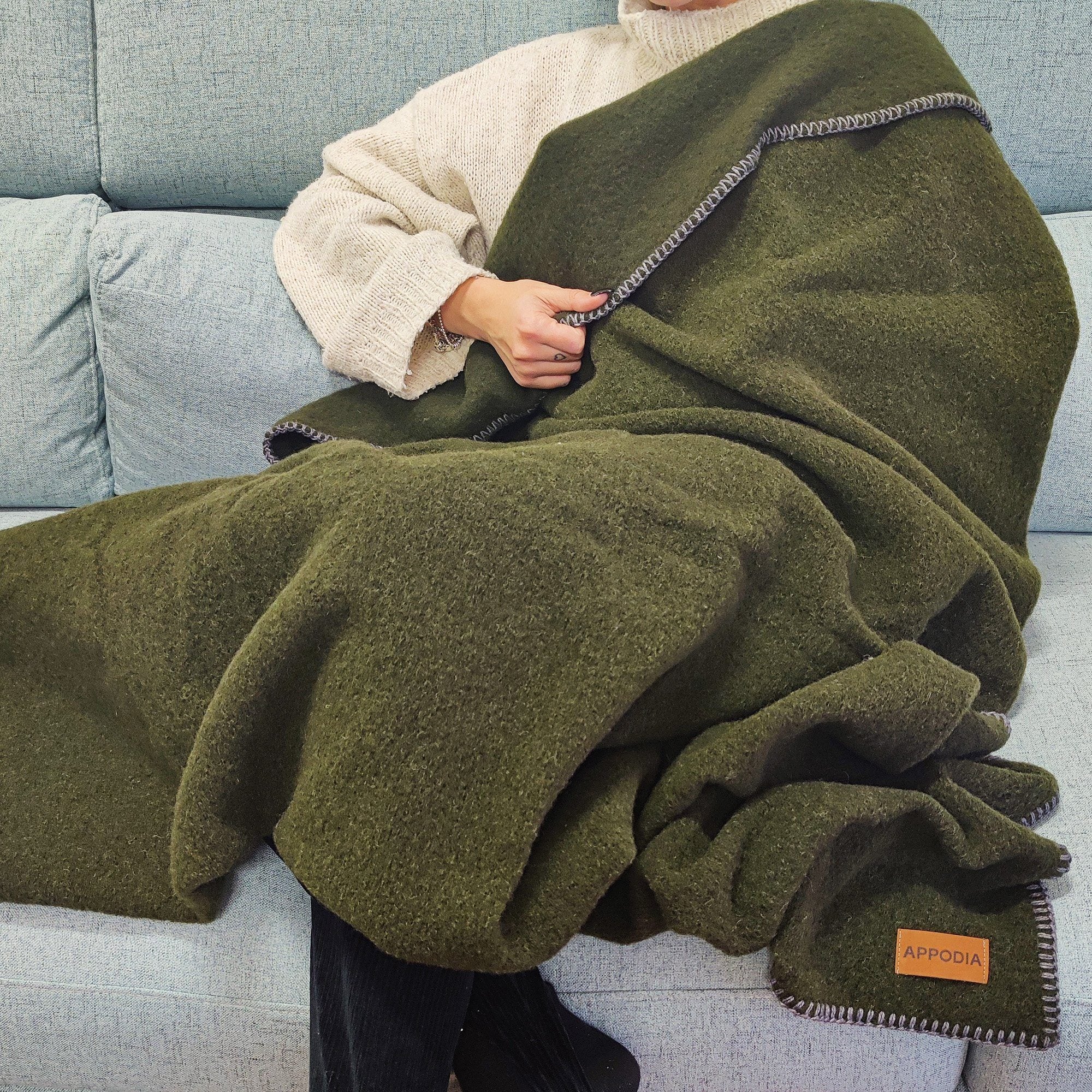 Plaid in Boiled Wool Solid Color - Giusy
