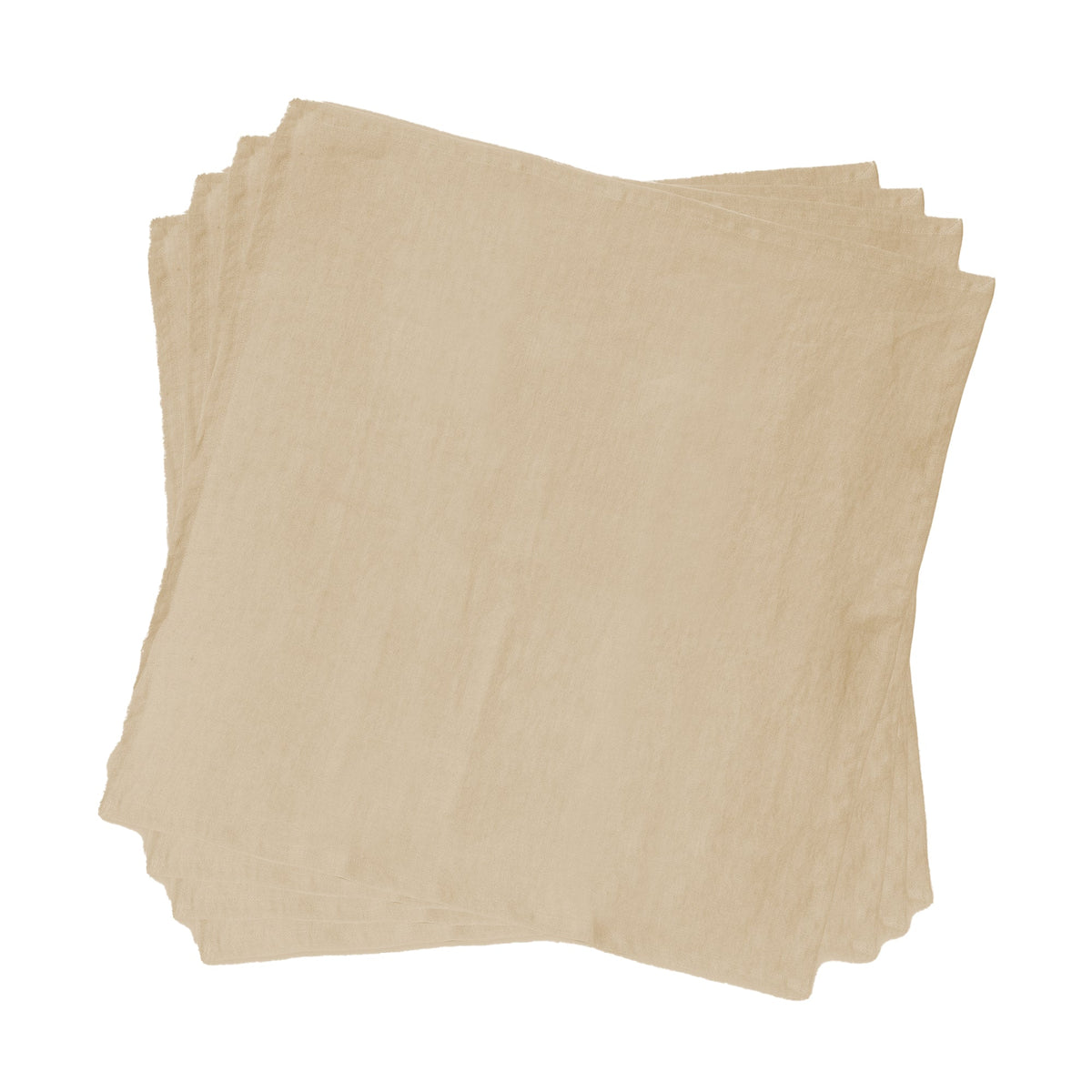 Set 4 Tovaglioli in puro Cotone StoneWashed NO STIRO - Cales tovaglioli Lisola Beige (Corda) 