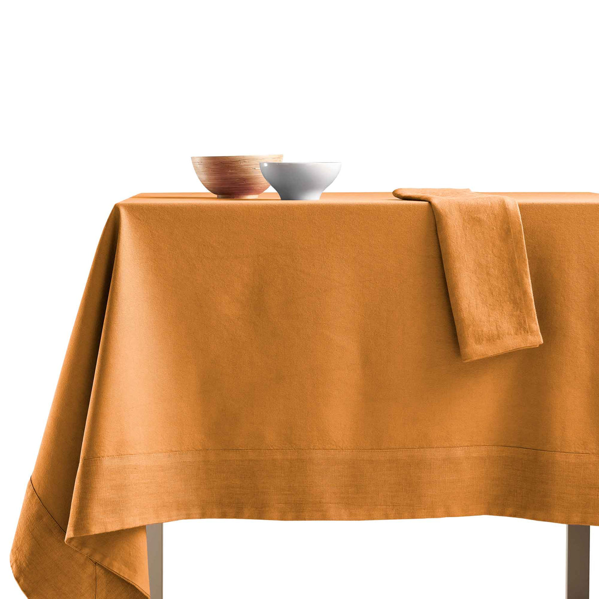 Tablecloth in Stonewashed Cotton with Linen Edge - Loira