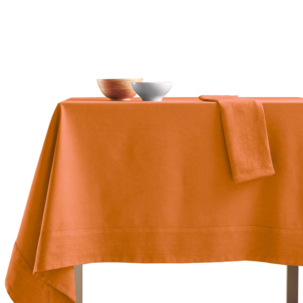 Tablecloth in Stonewashed Cotton with Linen Edge - Loira