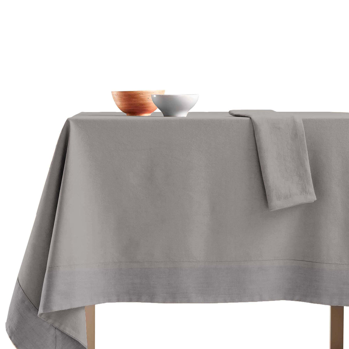 Tablecloth in Stonewashed Cotton with Linen Edge - Loira