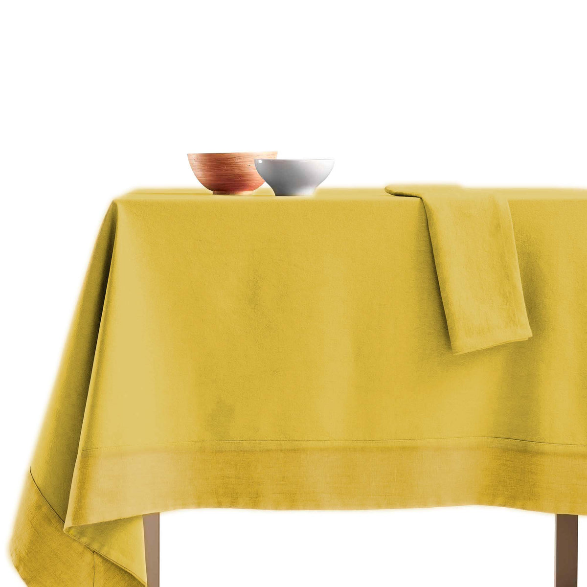 Tablecloth in Stonewashed Cotton with Linen Edge - Loira