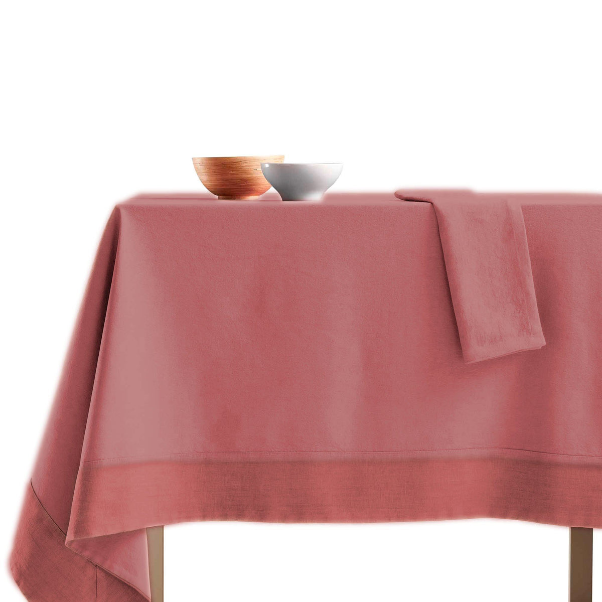 Tablecloth in Stonewashed Cotton with Linen Edge - Loira